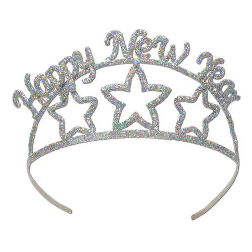 Beistle Glittered Happy New Year Tiara - New Years | Party Supply | Decoration