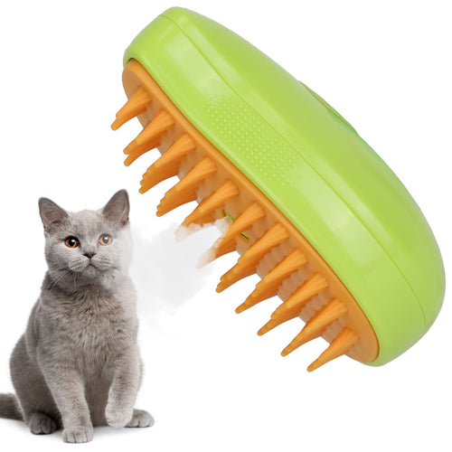 3 In 1 Cat Grooming Steam Brush Hair Brush with Steamer Pet Massage Comb