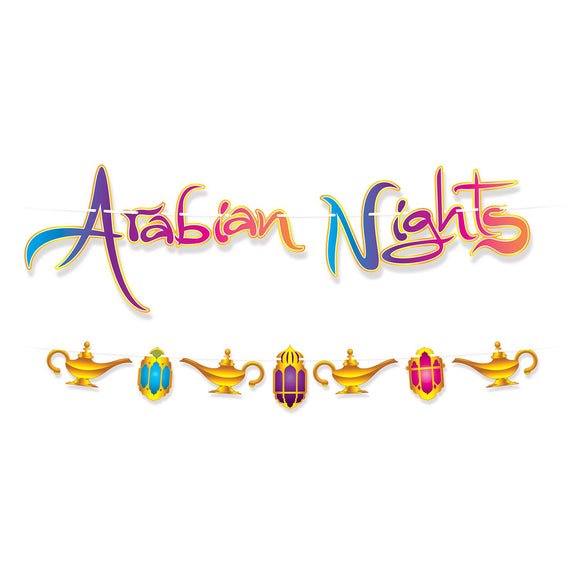 Beistle Arabian Nights Streamer Set 4 in  120.75 in  x 12' (1/Pkg) Party Supply Decoration : Arabian Nights
