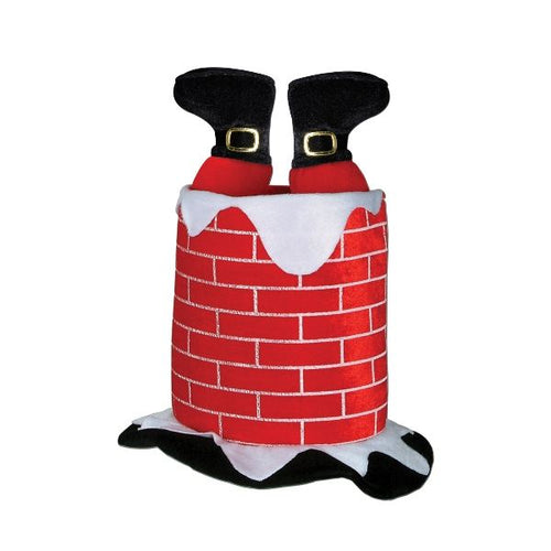 Beistle Plush Santa Chimney Hat - Christmas/Winter | Party Supply | Decoration