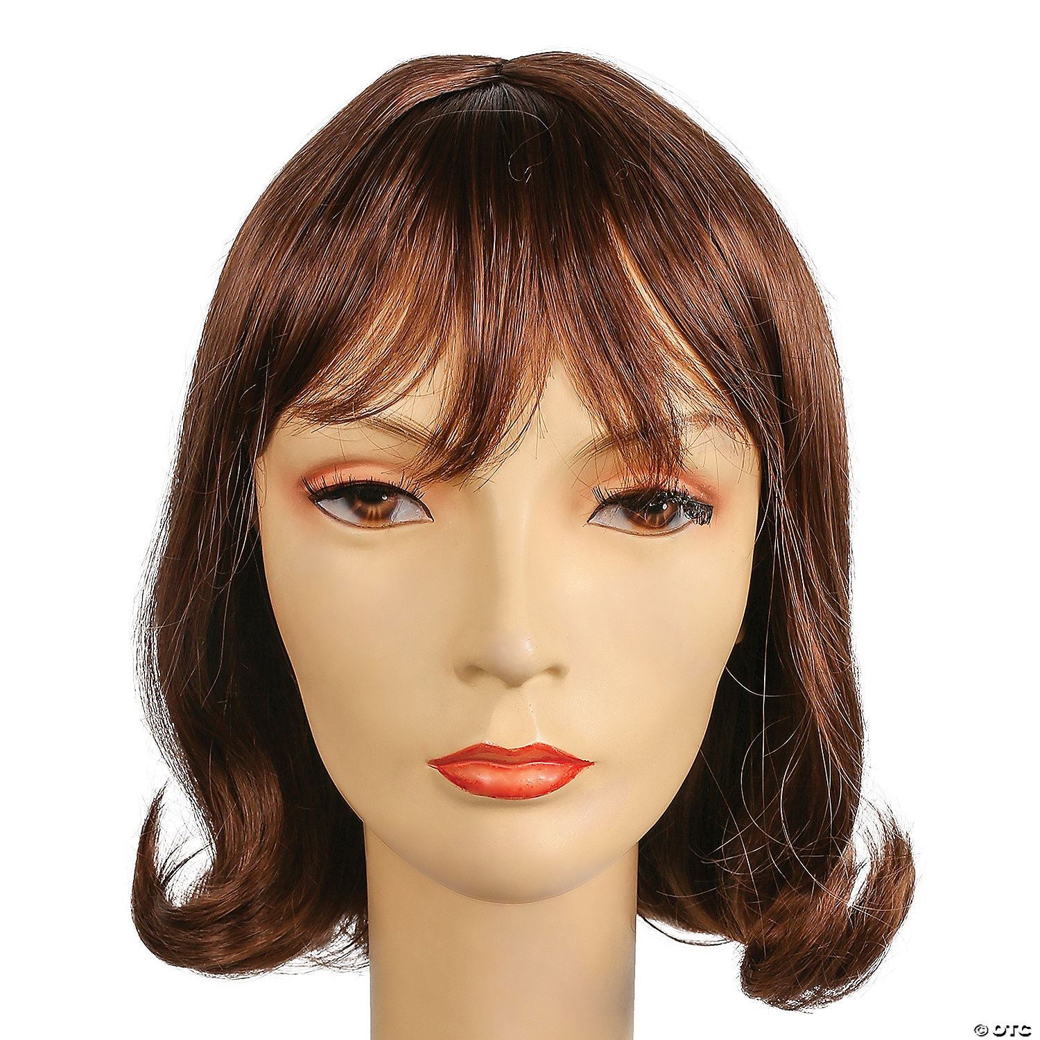 Womens Banged Prom Pageboy Wig | Brown/Red