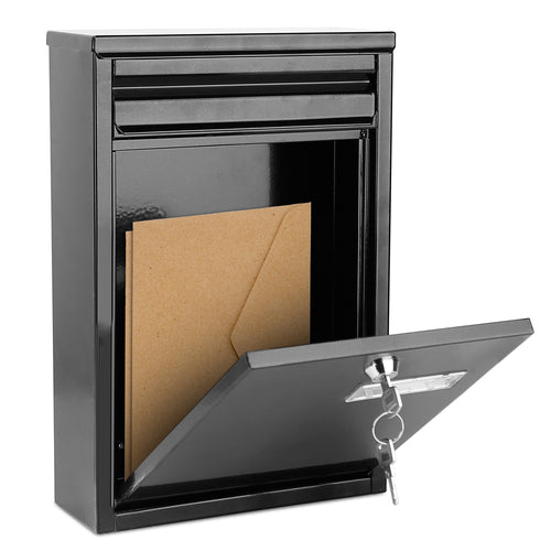 Wall Mount Mailbox Lockable Galvanized Iron Letter Post Box Locking Security