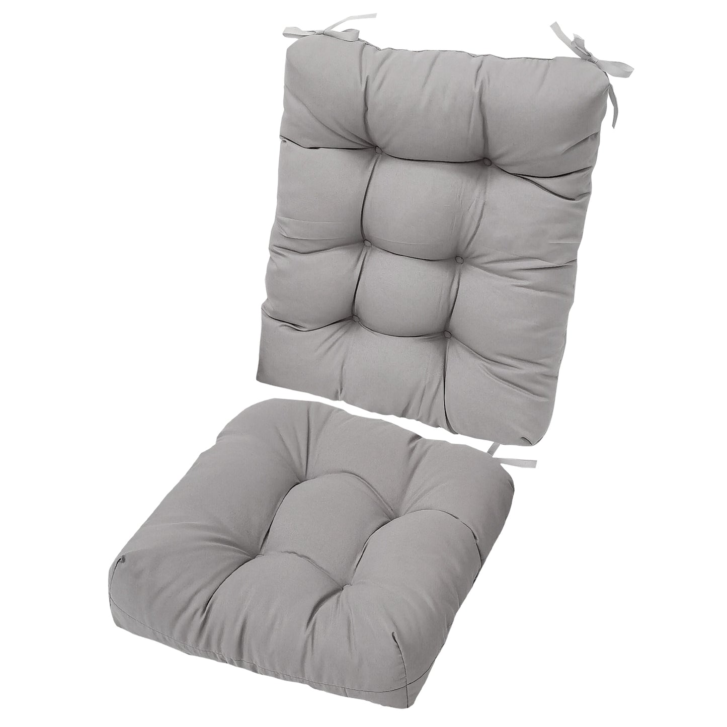2Pcs Waterproof Rocking Chair Cushion Upper And Lower Back And Seat Sets with