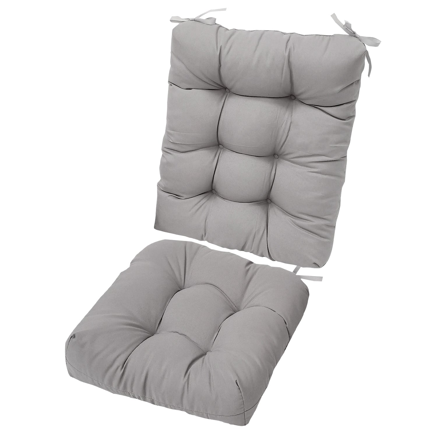2Pcs Waterproof Rocking Chair Cushion Upper And Lower Back And Seat Sets with