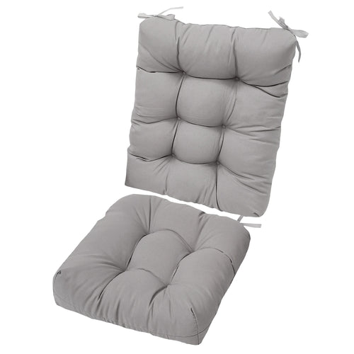 2Pcs Waterproof Rocking Chair Cushion Upper And Lower Back And Seat Sets with