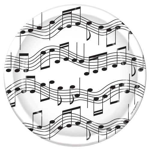 Beistle Musical Note Dessert Plates - Music | Party Supply | Decoration