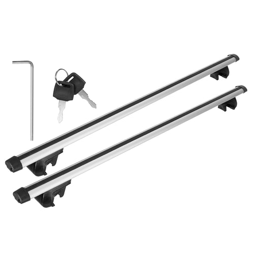 2Pcs Car Roof Top Crossbar Rack Aluminum Alloy Luggage Carrier Rack 330lbs Max
