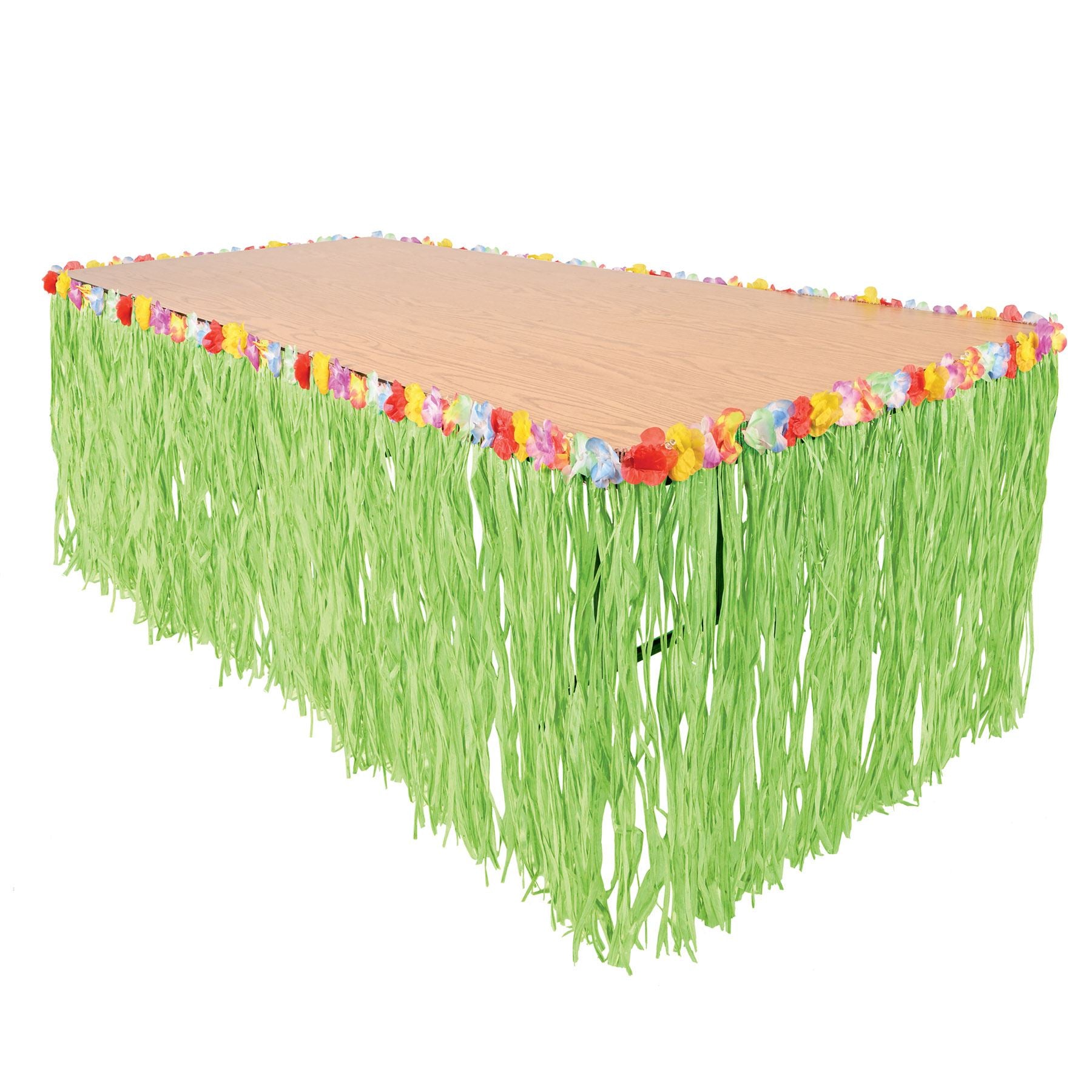 Beistle Green - Artificial Grass Table Skirting - Luau | Party Supply