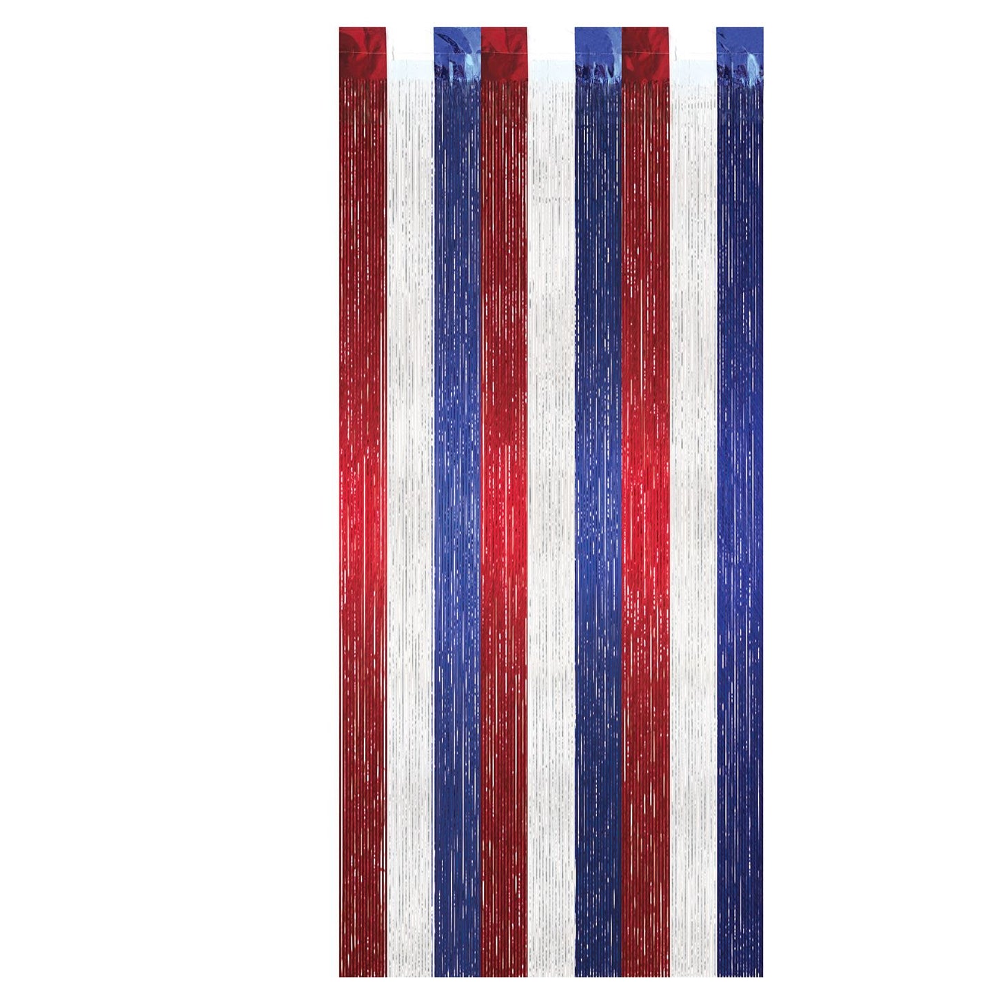 Beistle Red, White, and Blue 1-Ply Gleam N Curtain - Patriotic | Party Supply