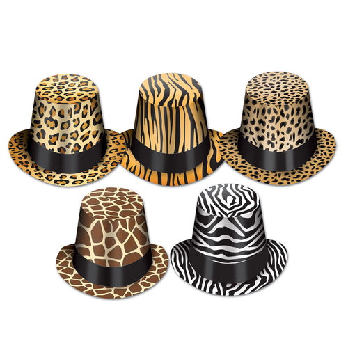 Animal Print Hi-Hats Bulk Pack of 25