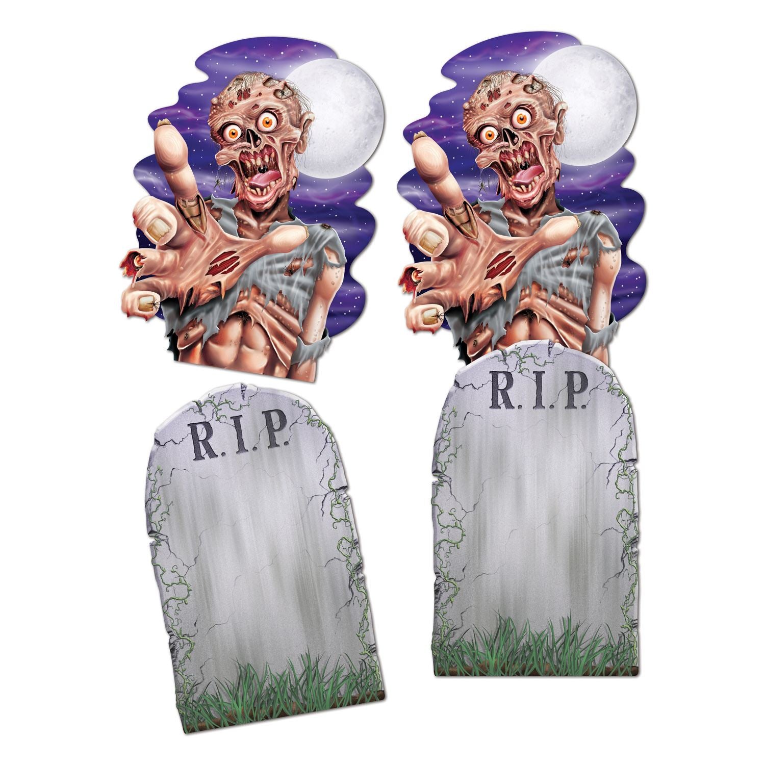 Beistle Jumbo Tombstone & Zombie Cutouts - Halloween | Party Supply