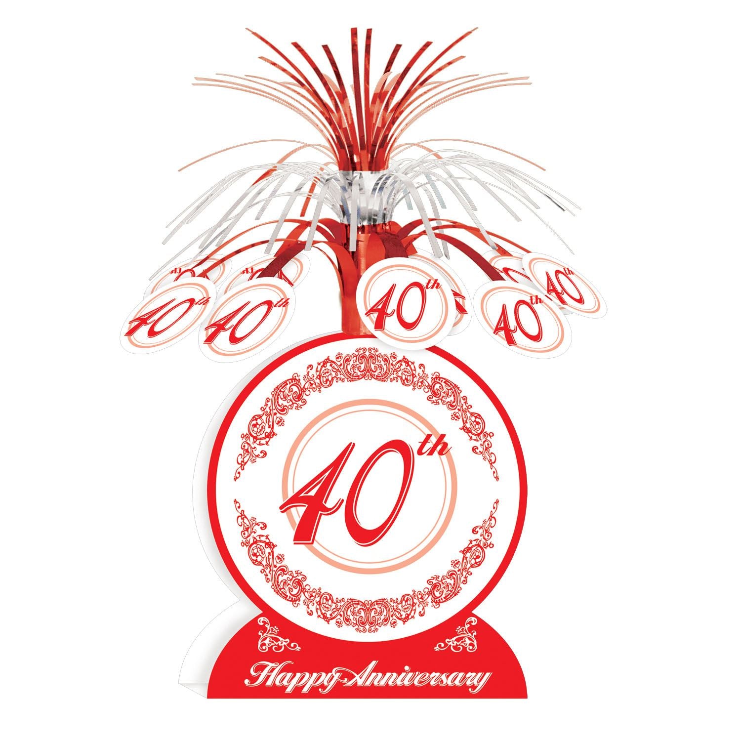 Beistle 40th Anniversary Centerpiece | Party Supply | Decoration