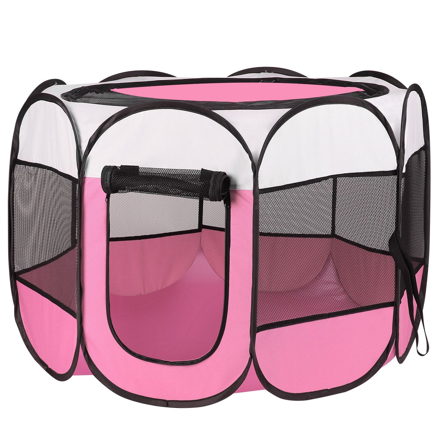 Portable Foldable Pet Tent Exercise Pen Kennel Removable Zipper Top and Bot 4359