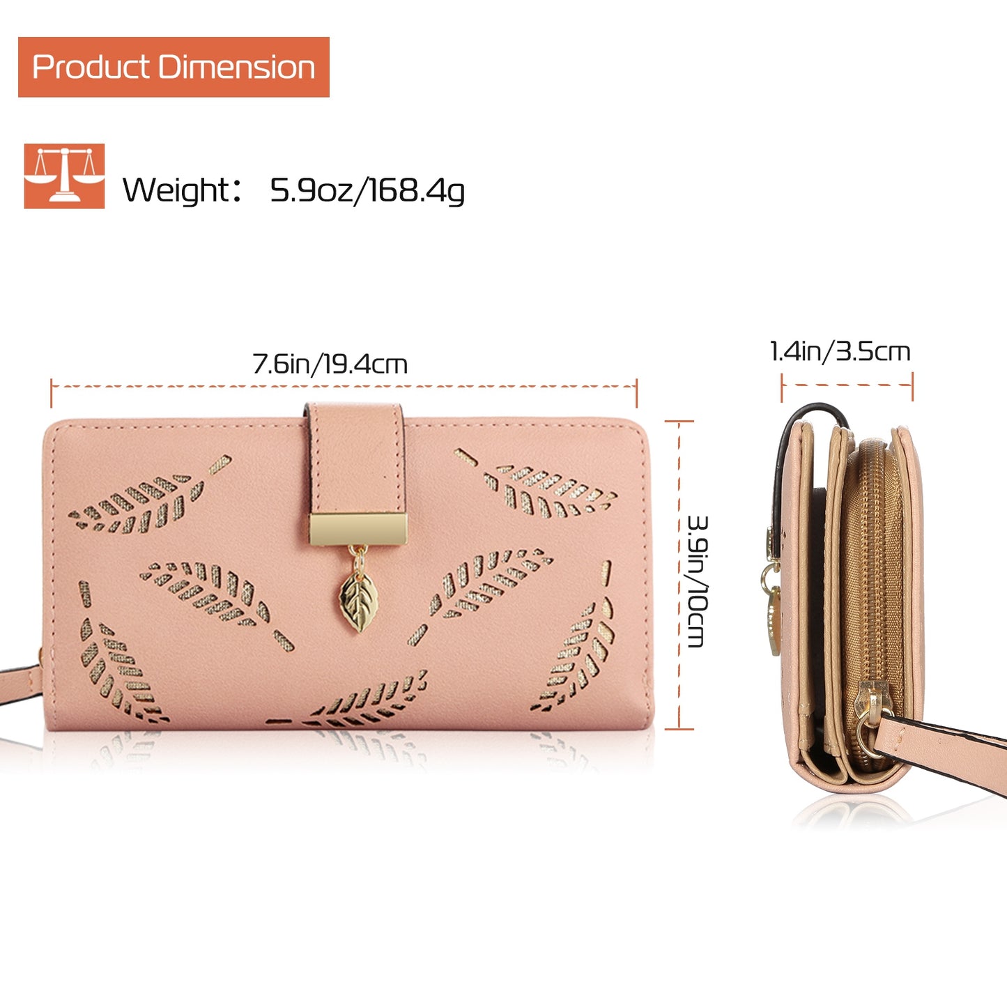Women Wallet PU Leather Lady Long Purse Phone Clutch Case Credit Card Holder 11