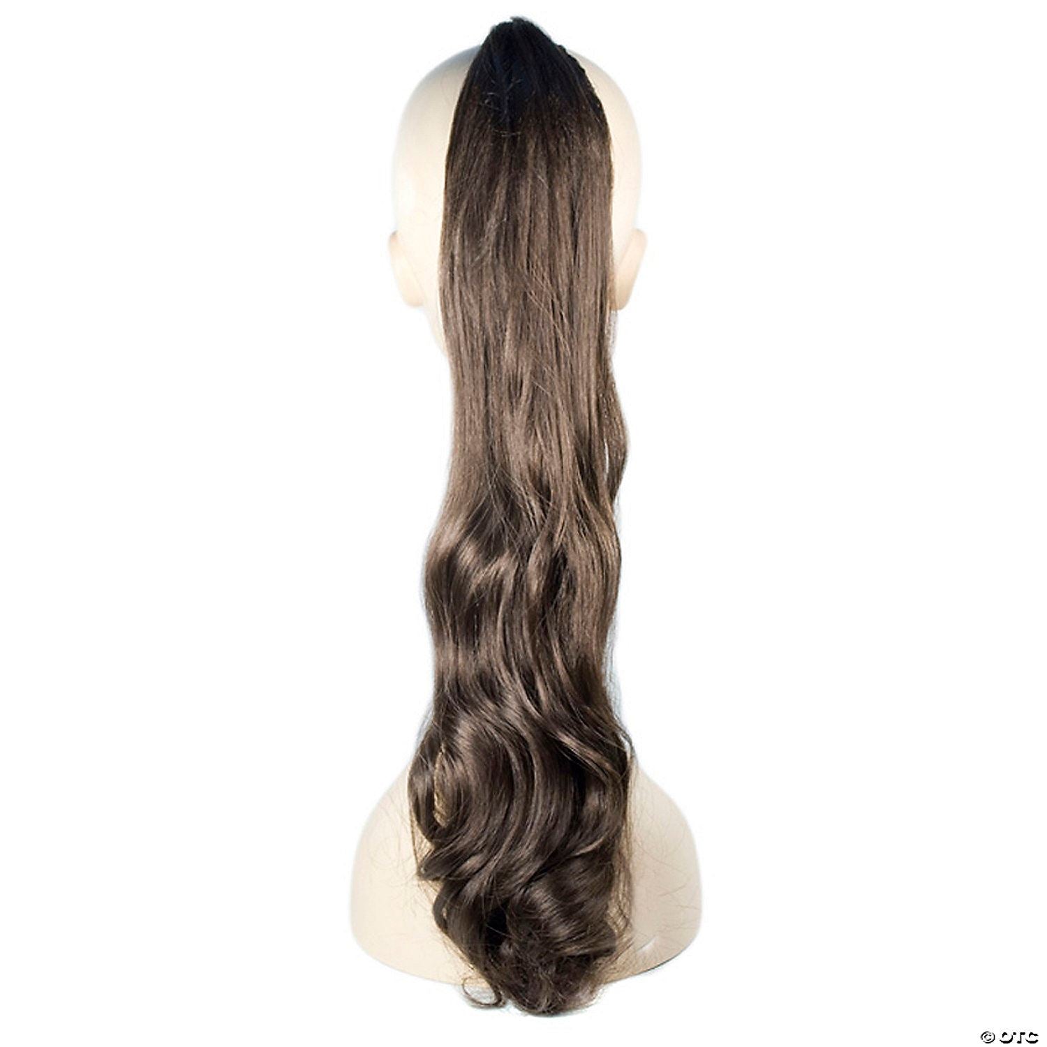 Womens Dark Brown Budget Straight Ponytail Wig | Brown-Dark