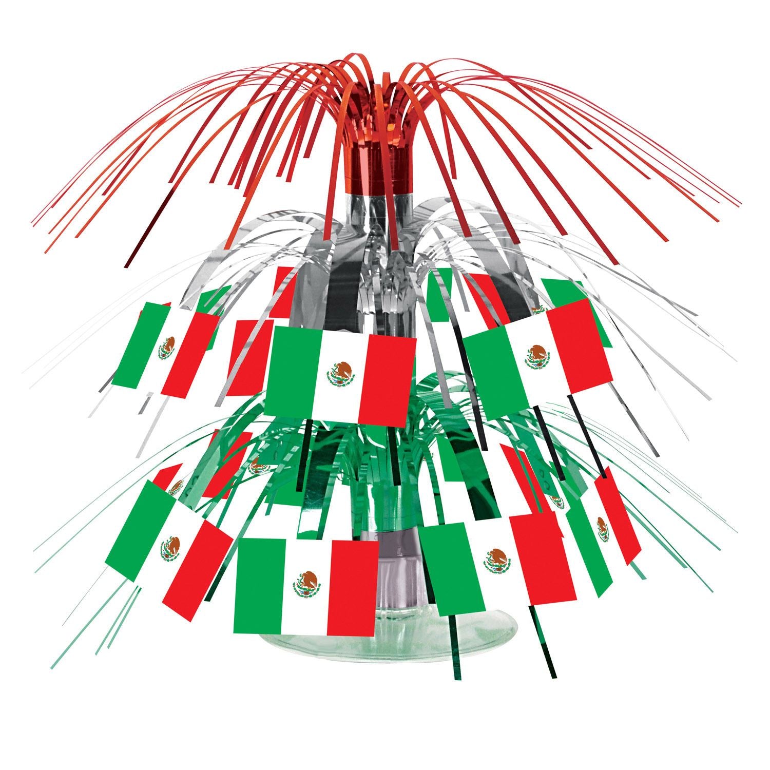 Beistle Mini Mexican Flag Cascade Centerpiece - Fiesta/Cinco de Mayo | Party
