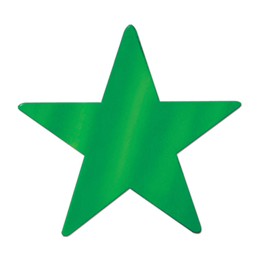 Foil Star Cutout - Green