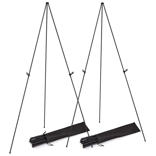 2 Pack Easel Stand for Display 61in Collapsible A Frame Tripod Easel Iron Alloy