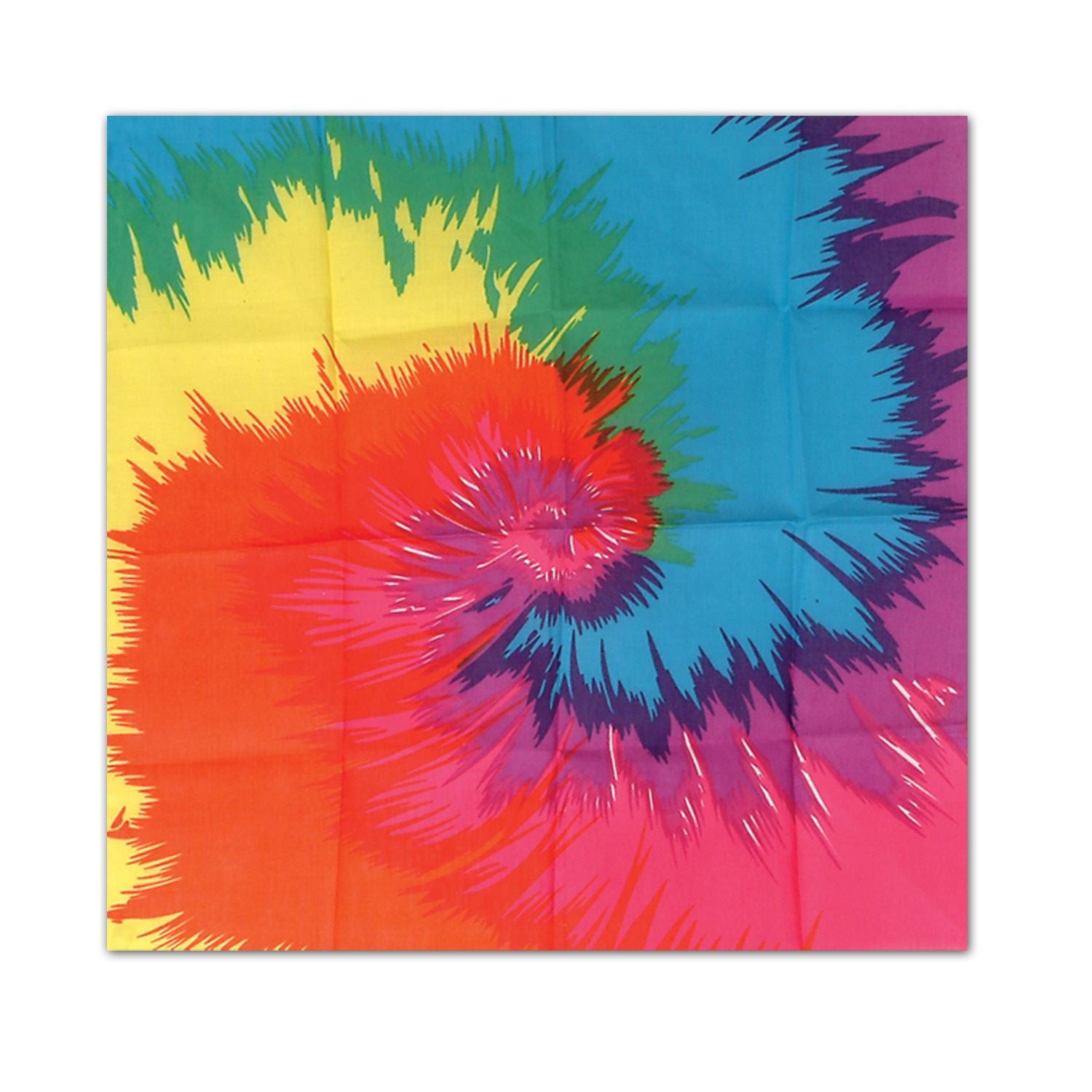 Beistle Tie-Dyed Bandana - 60's | Party Supply | Decoration