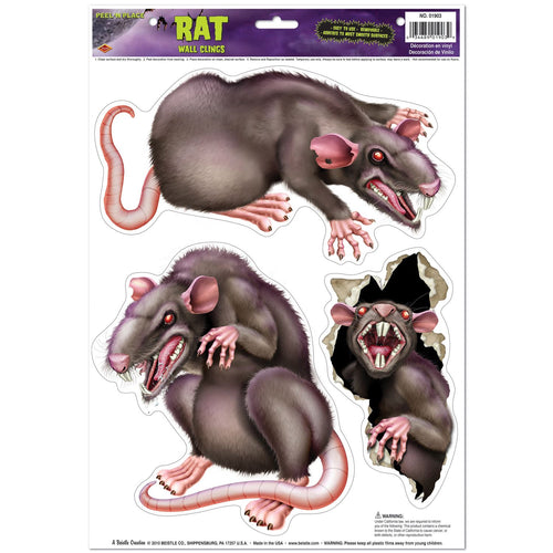 Beistle Rats Peel 'N Place - Halloween | Party Supply | Decoration