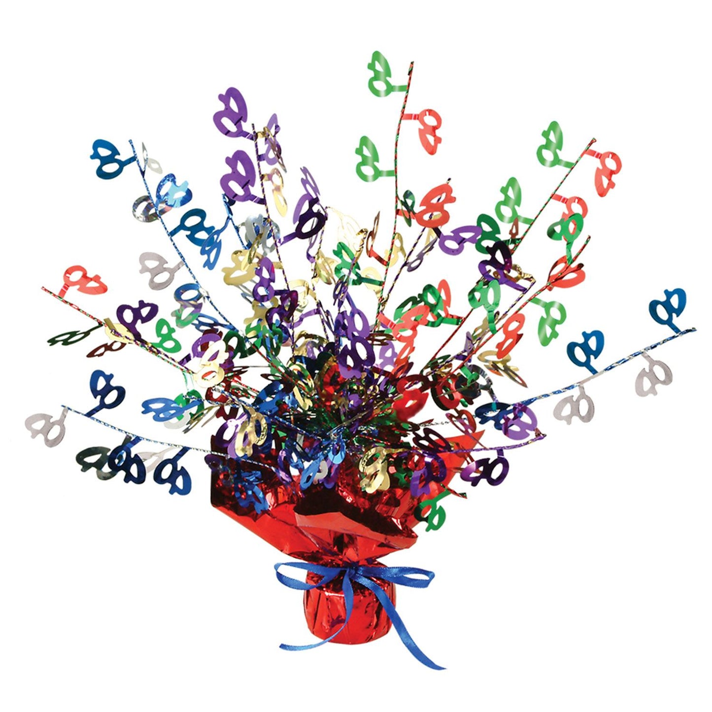 Beistle 40th Gleam N Burst Centerpiece (Multicolor) - Birthday-Age Specific