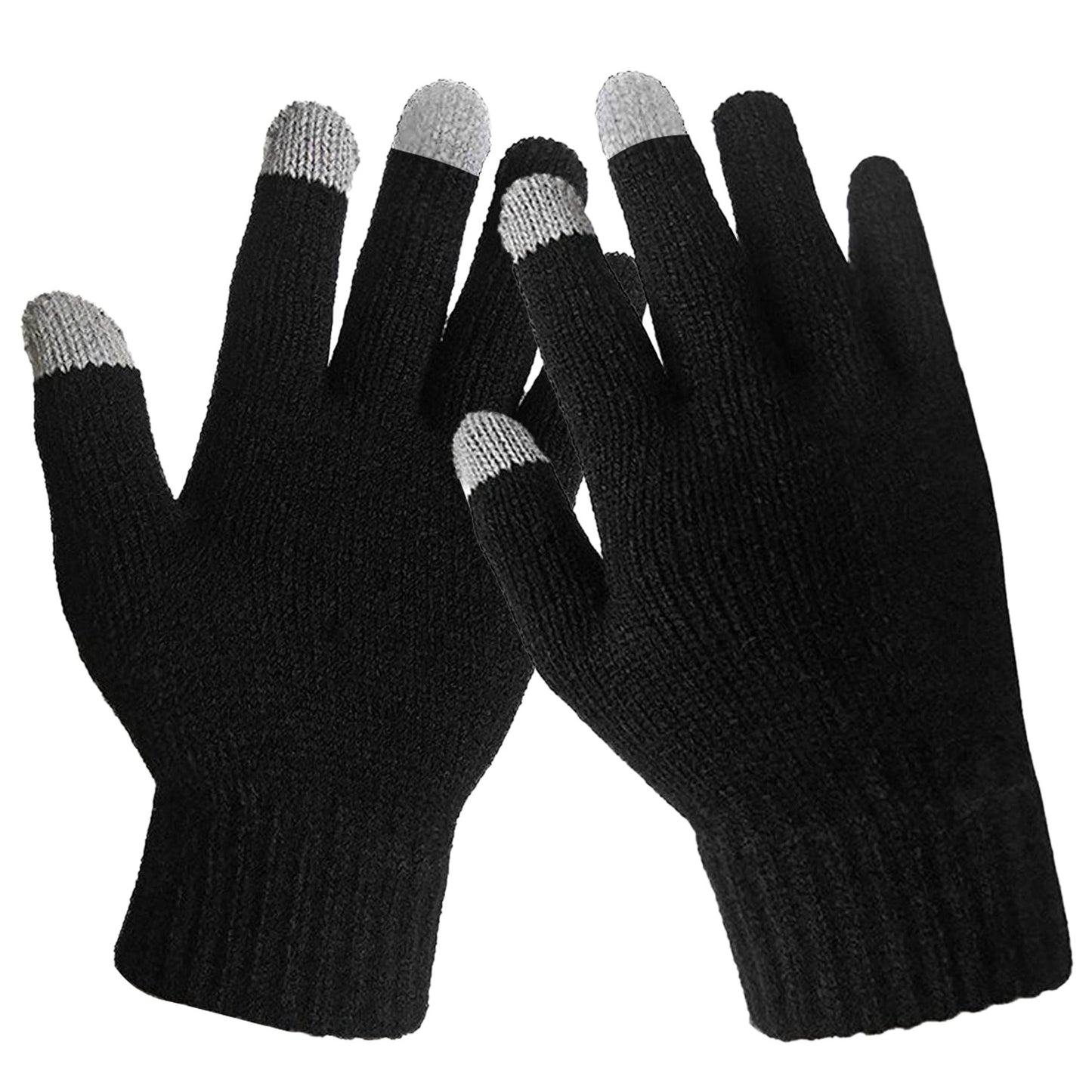 Unisex Touch Screen Gloves Full Finger Winter Warm Knitted Gloves For Warmth