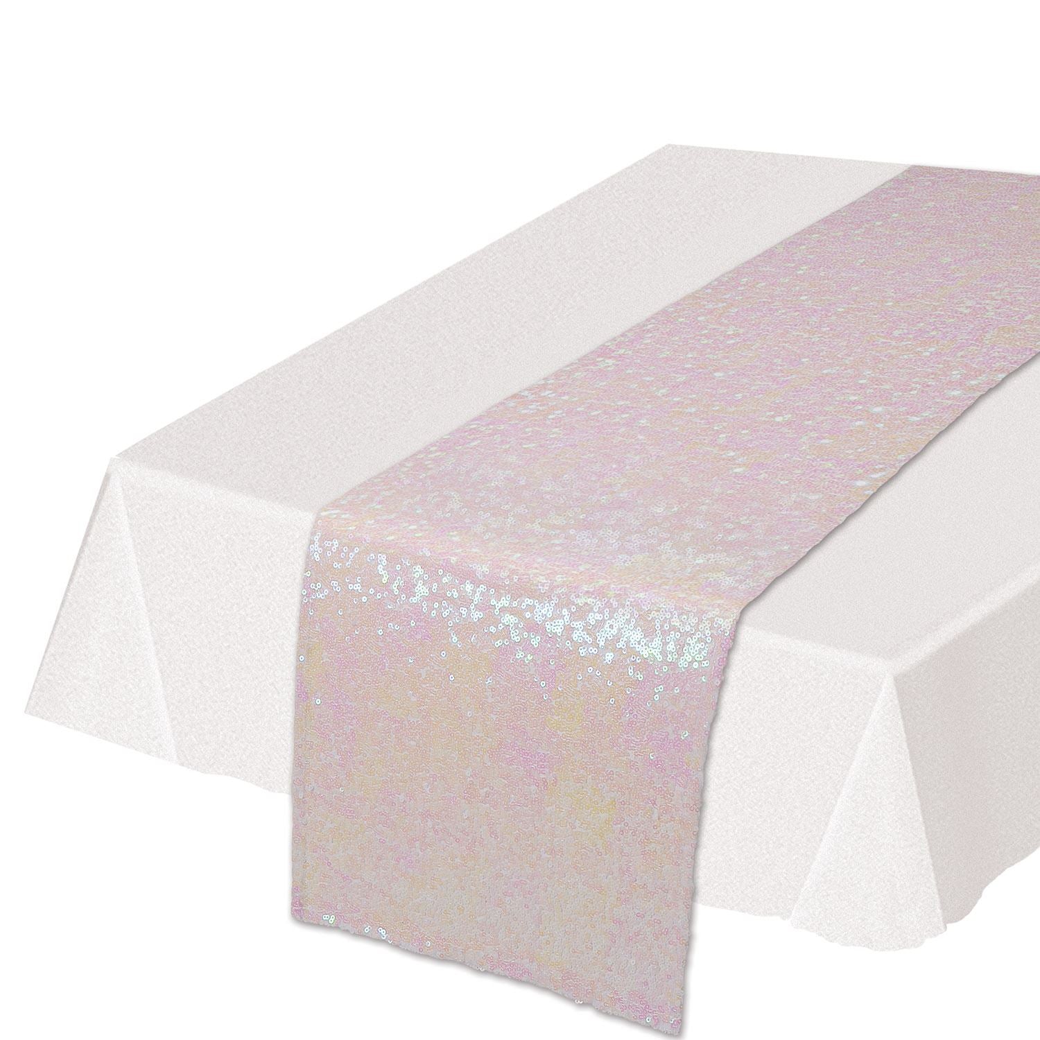 Beistle Sequined Table Runner - Opalescent - General Occasion | Party Supply