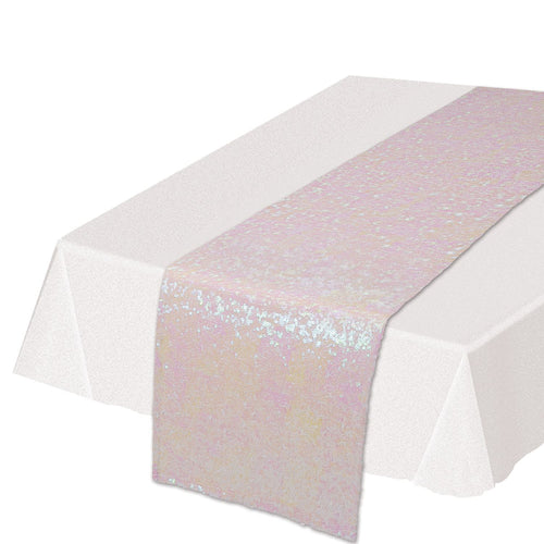 Beistle Sequined Table Runner - Opalescent - General Occasion | Party Supply