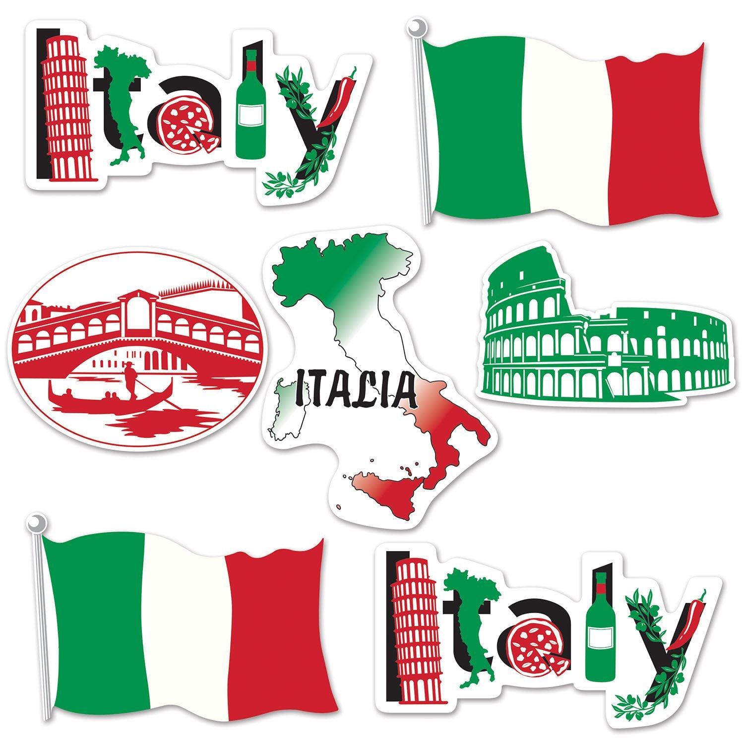 Beistle Italian Cutouts | Party Supply | Decoration