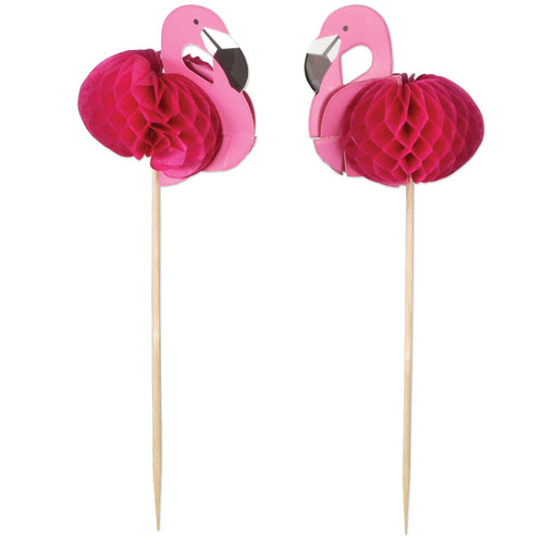 Beistle Flamingo Picks - Luau | Party Supply | Decoration