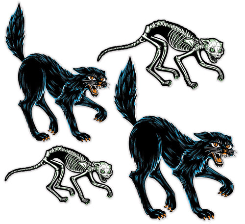 Beistle Vintage Halloween Jointed Cats - Halloween-Vintage | Party Supply