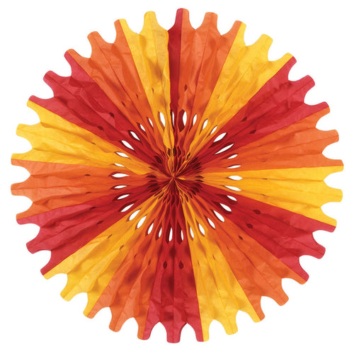 Beistle Gold, Orange, and Red Art-Tissue Fan - Thanksgiving/Fall | Party