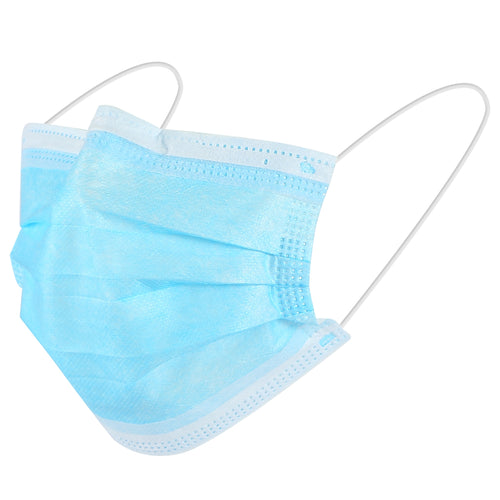 50Pcs 3-Layers Disposable Face Masks Elastic Earloop 95% Melt-Blown Filter