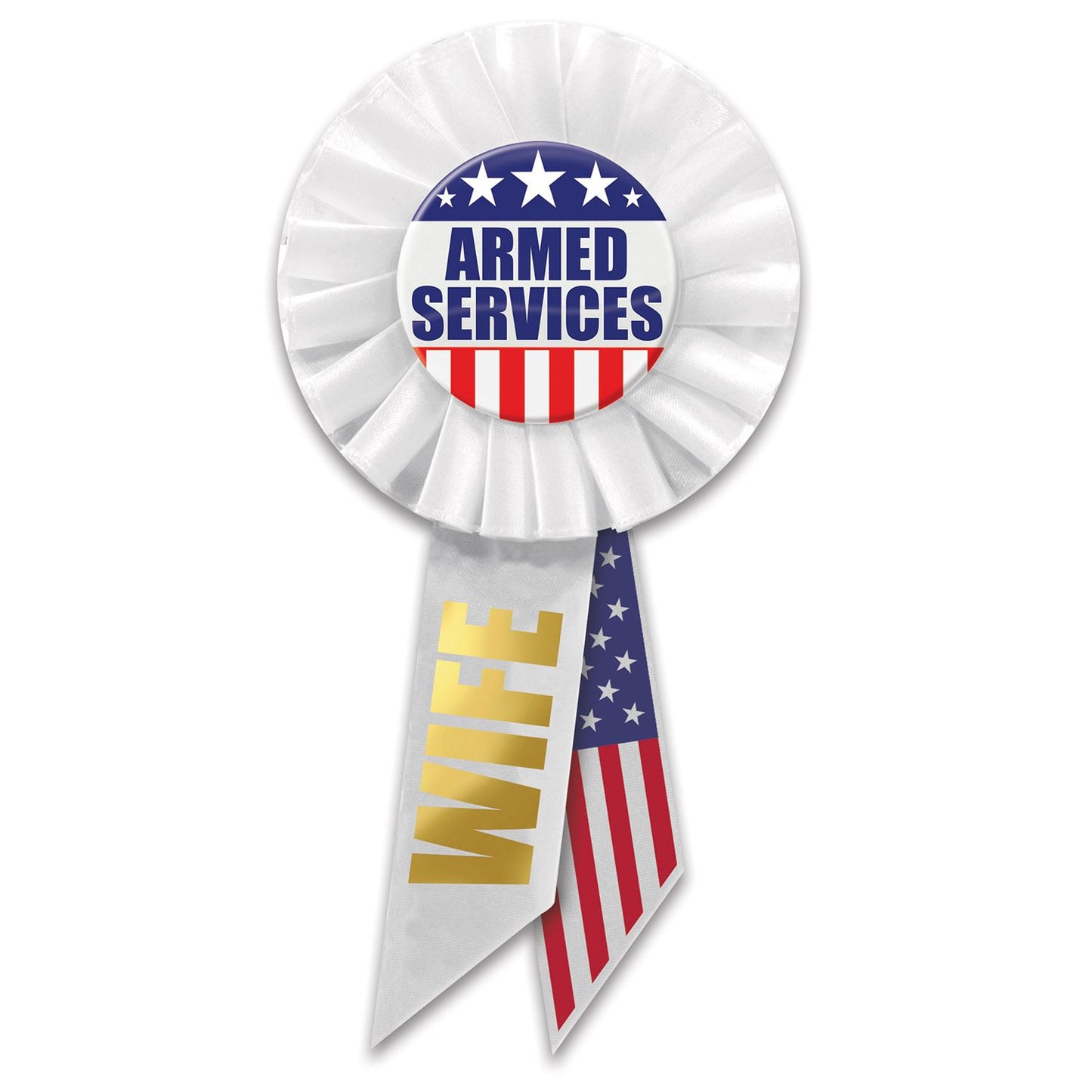 Beistle Armed Services Wife Rosette - Patriotic | Party Supply | Decoration
