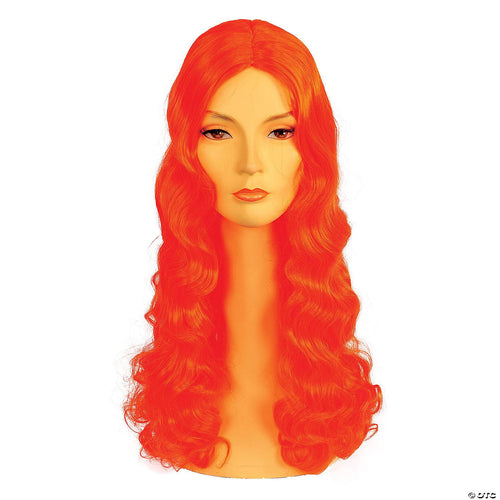 Womens Orange 30" Bargain Wig