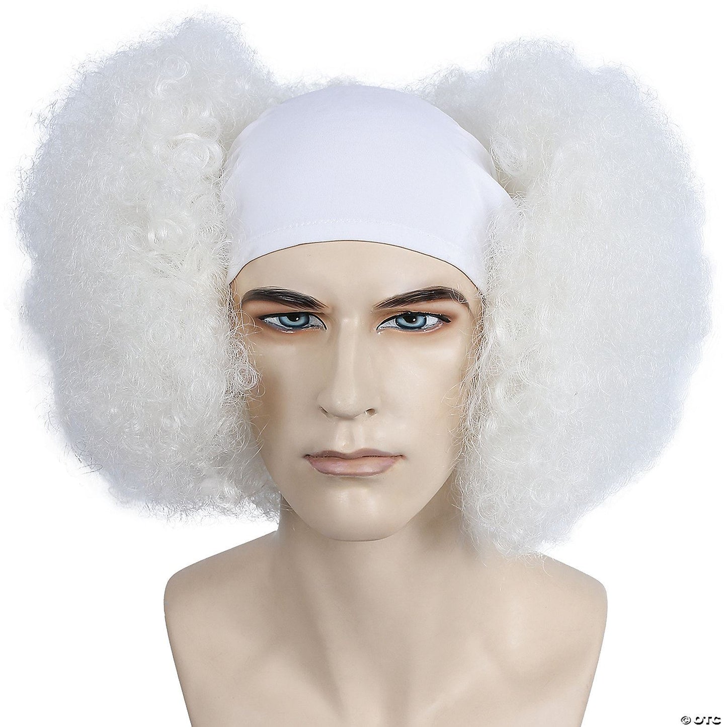 Adults Bald Curly Clown Wig | White