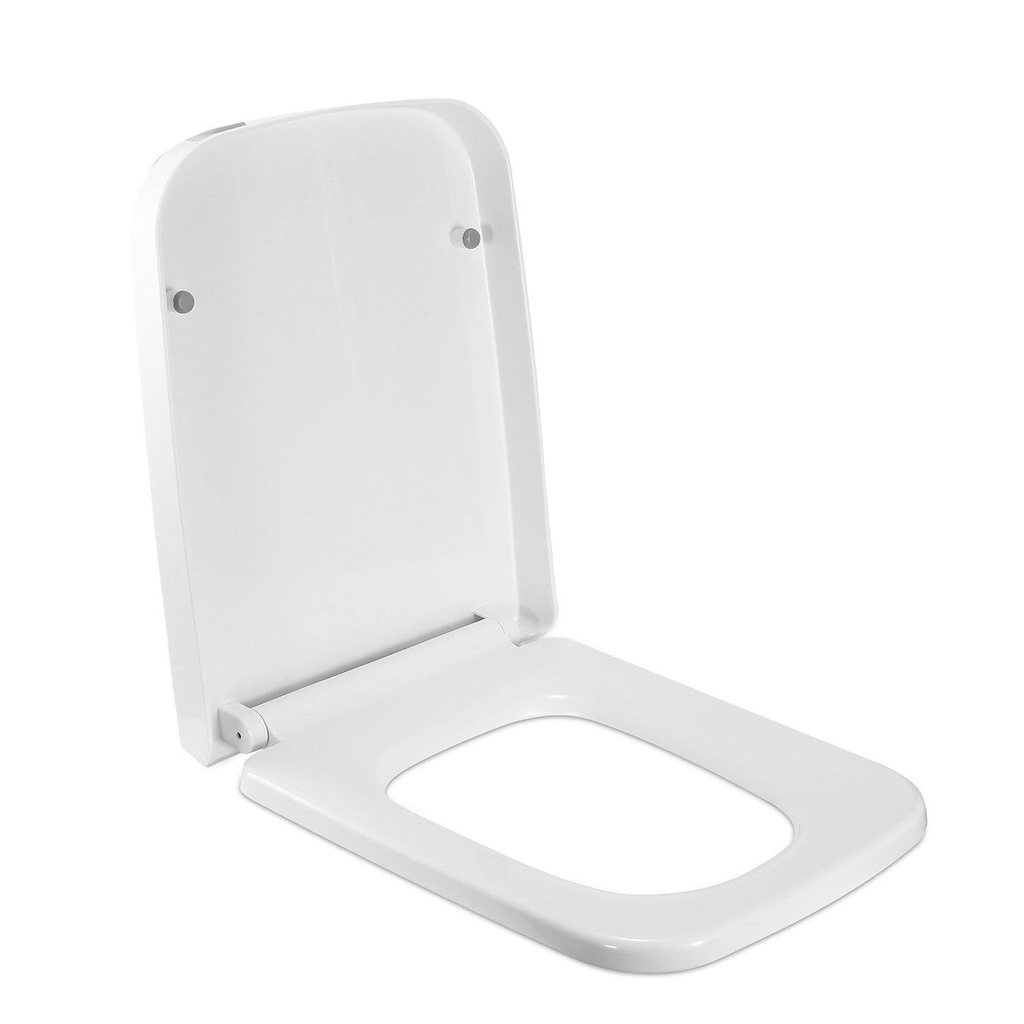 Square Toilet Seat with Grip-Tight Seat Bumpers Heavy-Duty Quiet-Close 7726