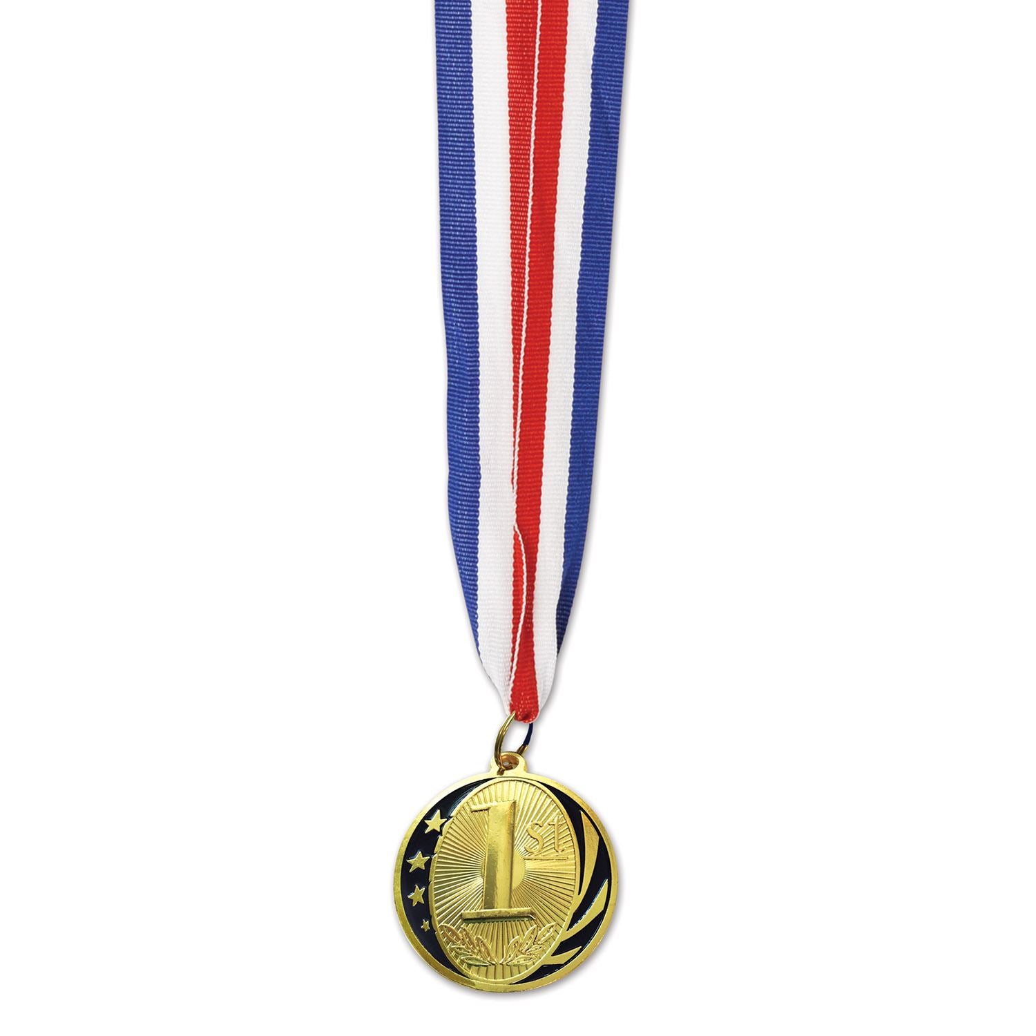 Beistle 1st Place Medal w/Ribbon - Sports | Party Supply | Decoration | Favor