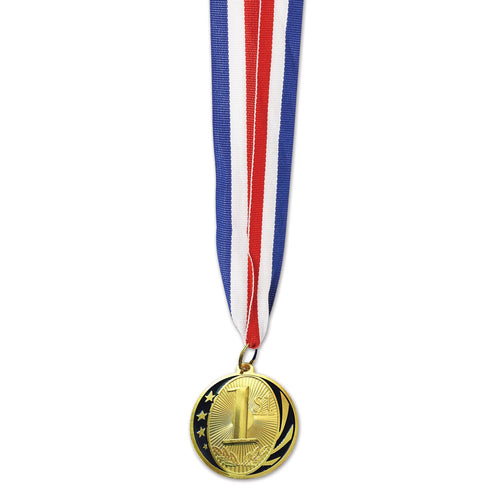 Beistle 1st Place Medal w/Ribbon - Sports | Party Supply | Decoration | Favor