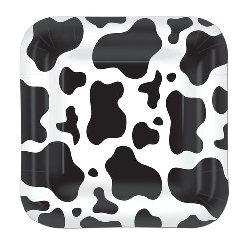 Beistle Cow Print Lunch Plates - Farm | Party Supply | Decoration