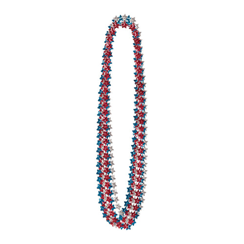 Beistle Red, Silver and Blue Star Beads - Patriotic | Party Supply