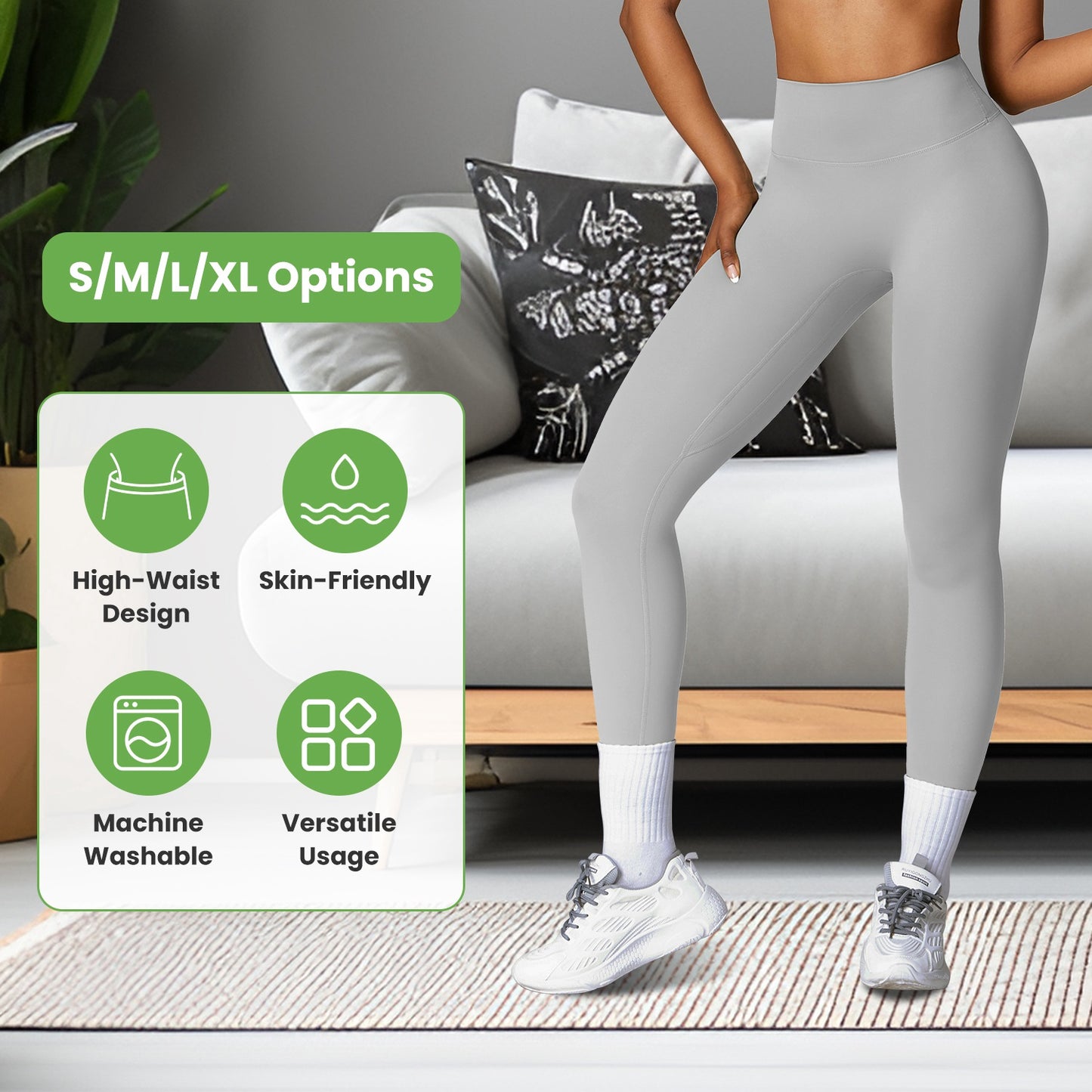 Women s High Waist Workout Leggings Tummy Control Compression Yoga Tight Pants