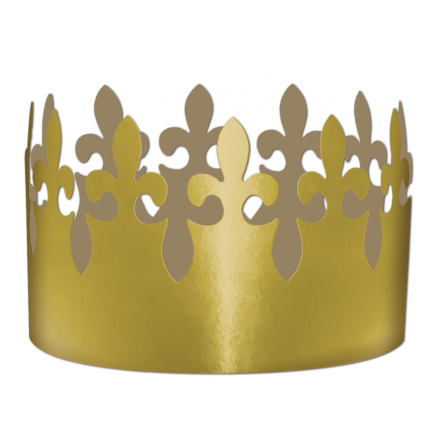 Beistle Gold Foil Fleur De Lis Crown - Mardi Gras | Party Supply | Decoration