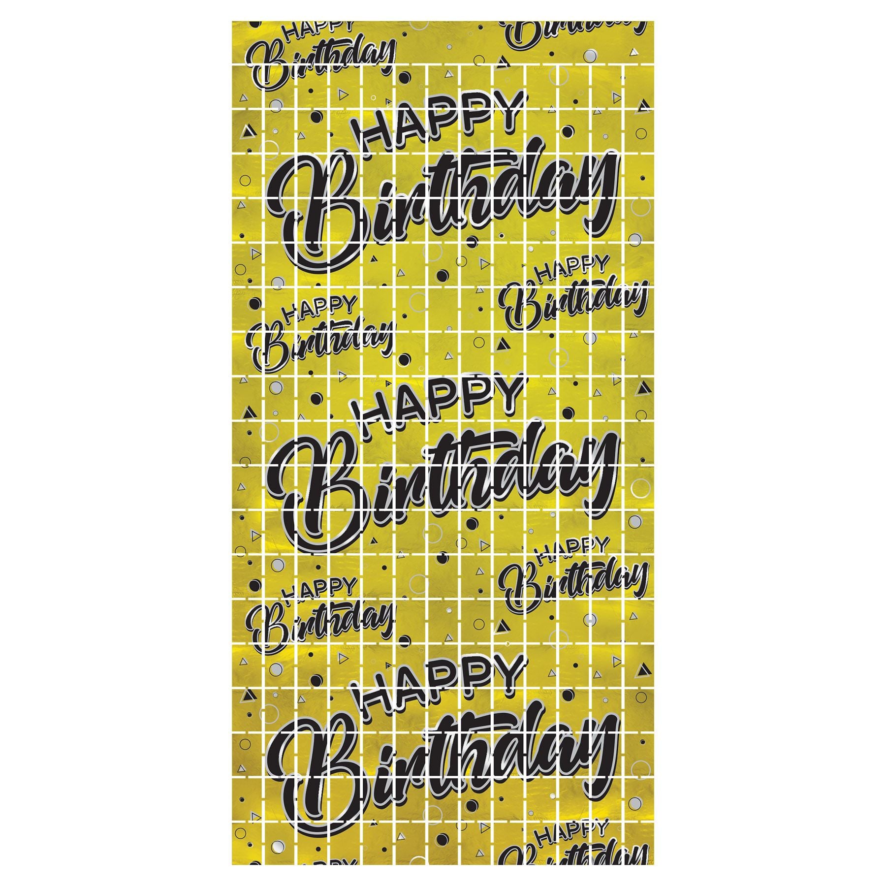 Beistle Happy Birthday Metallic Square Curtain | Party Supply | Decoration