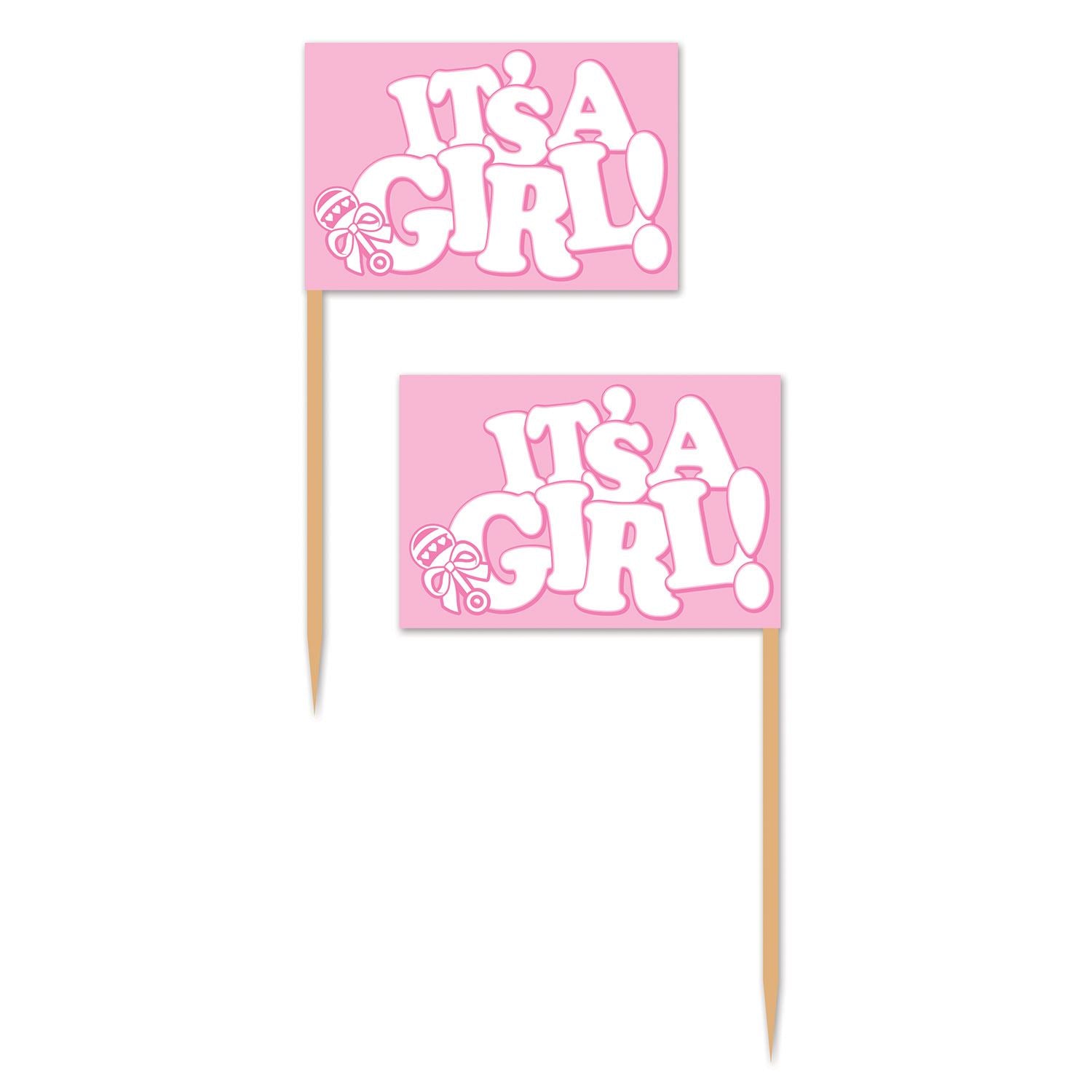 Beistle It's A Girl! Picks - Baby Shower | Party Supply | Decoration