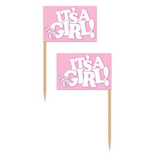 Beistle It's A Girl! Picks - Baby Shower | Party Supply | Decoration