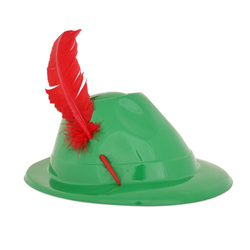 Beistle Plastic Alpine Hat with Feather - Oktoberfest | Party Supply
