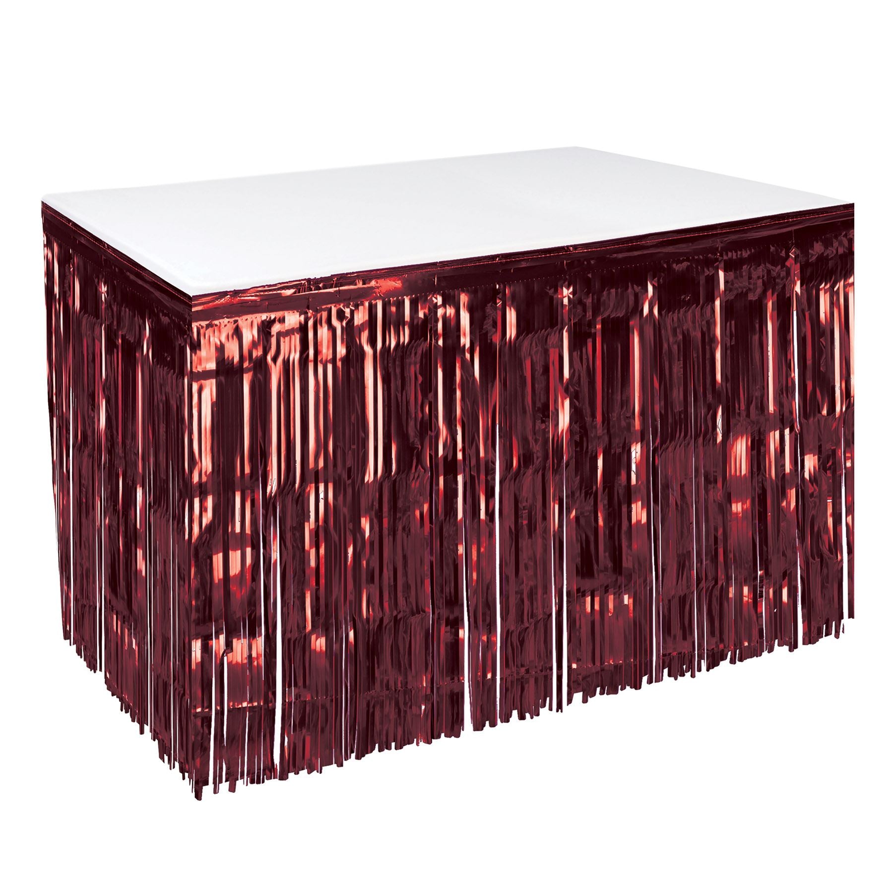Beistle 1-Ply Metallic Table Skirting - Burgundy - General Occasion | Party