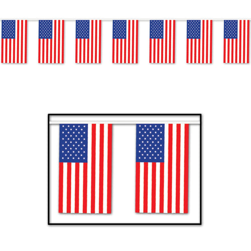 Beistle Outdoor American Flag Banner - Patriotic | Party Supply | Decoration