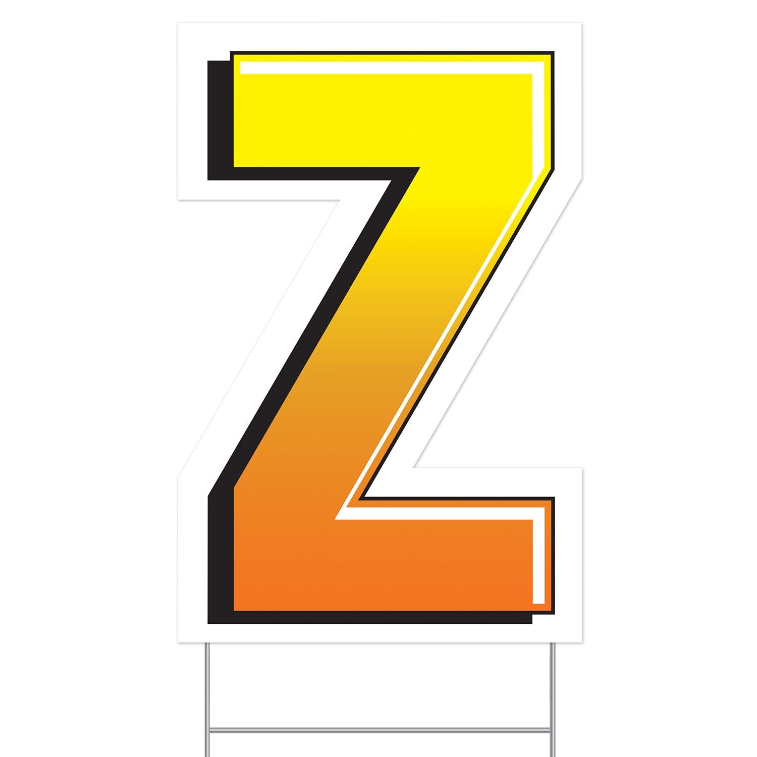Beistle Plastic "Z" Yard Sign - General Occasion | Party Supply | Decoration